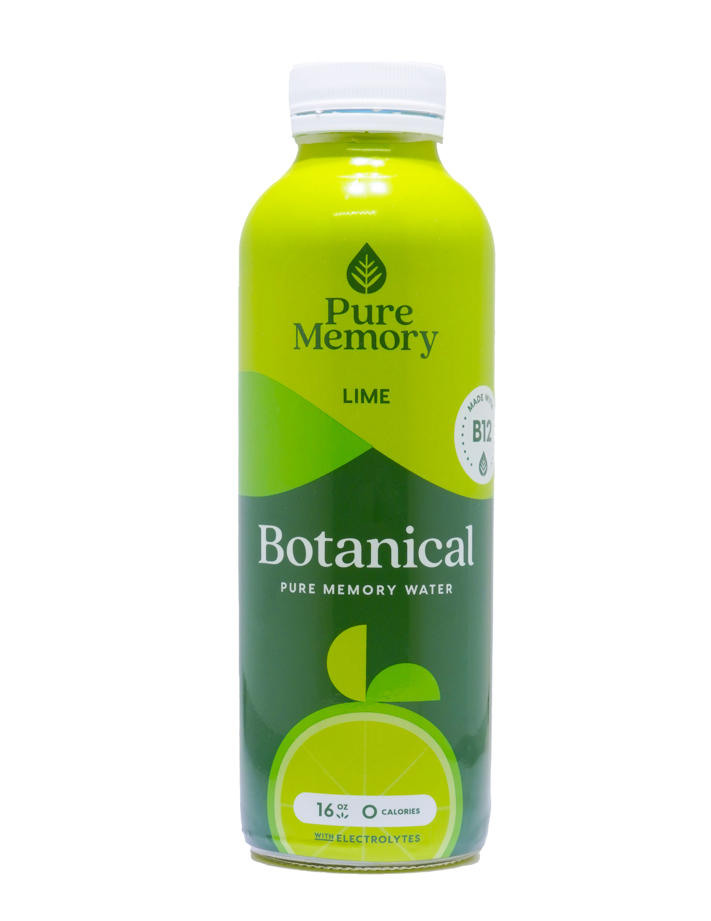 16oz Botanical Pure Memory Water  Combo 6 Pack Qty 3 -LEMON Qty 3 -LIME