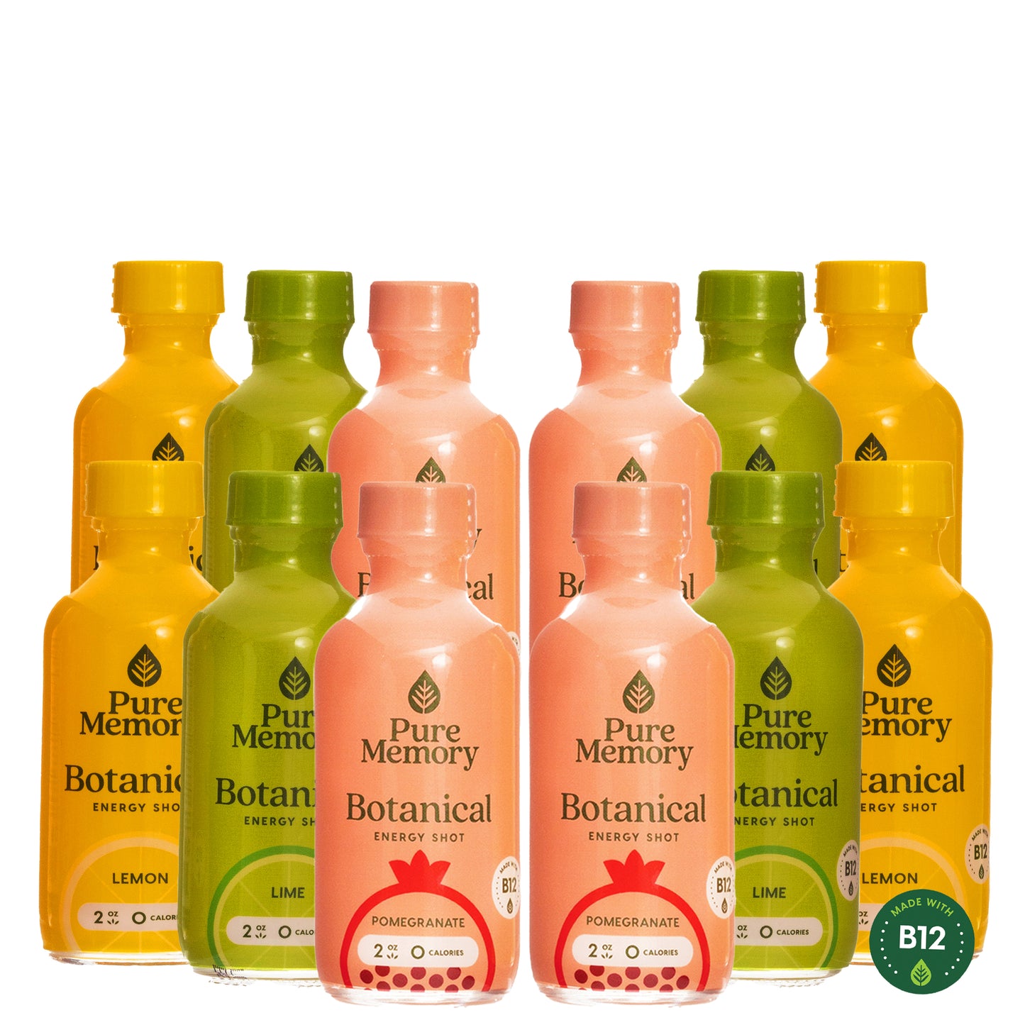 2oz Pure Memory Botanical Energy Shot Qty 12 – VARIETY PACK