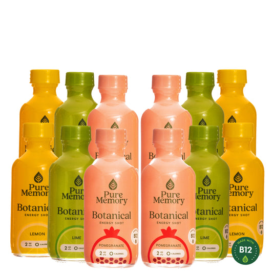 2oz Pure Memory Botanical Energy Shot Qty 12 – VARIETY PACK