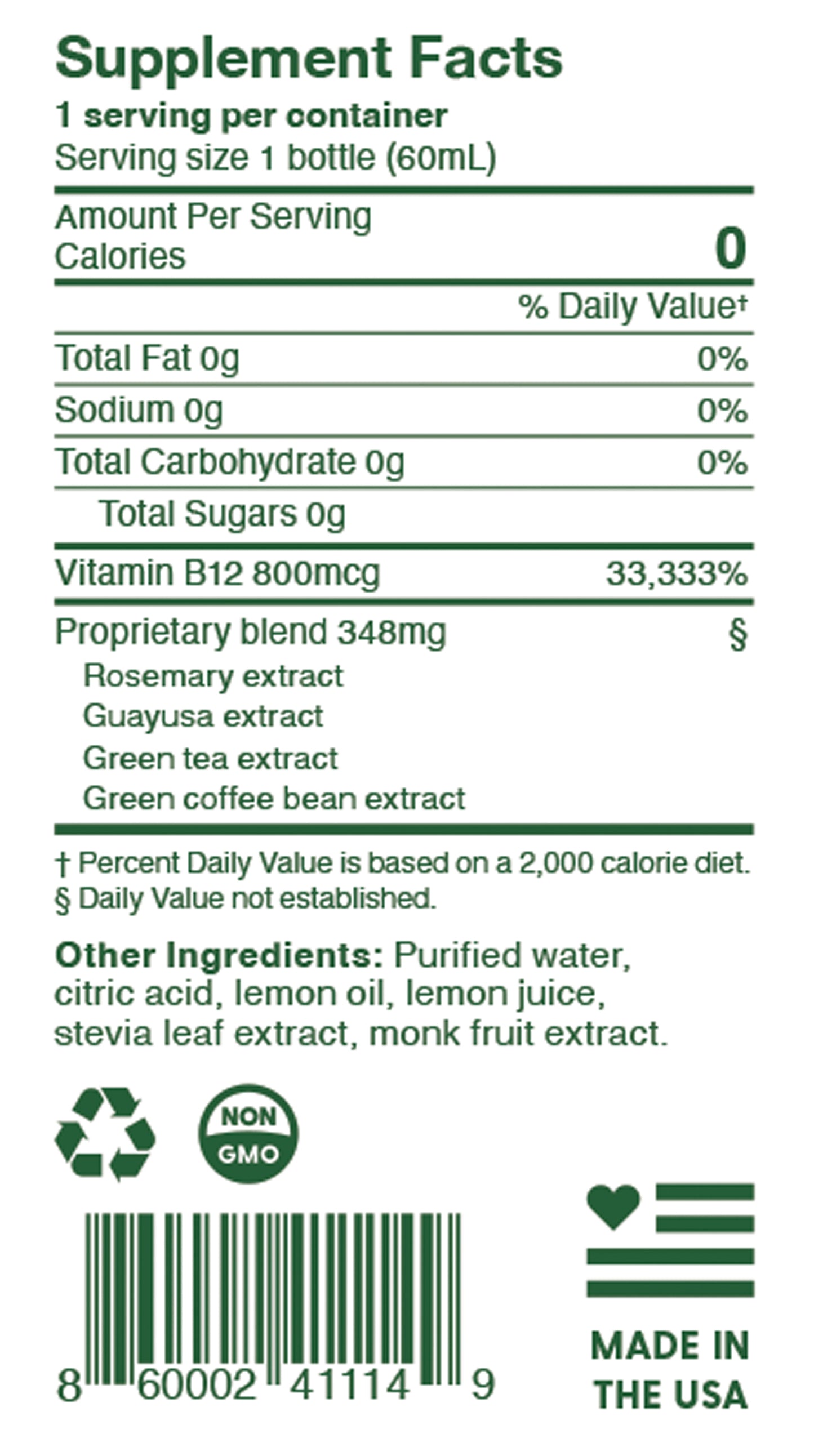 2oz Pure Memory Botanical Energy Shot Qty 6 – VARIETY PACK