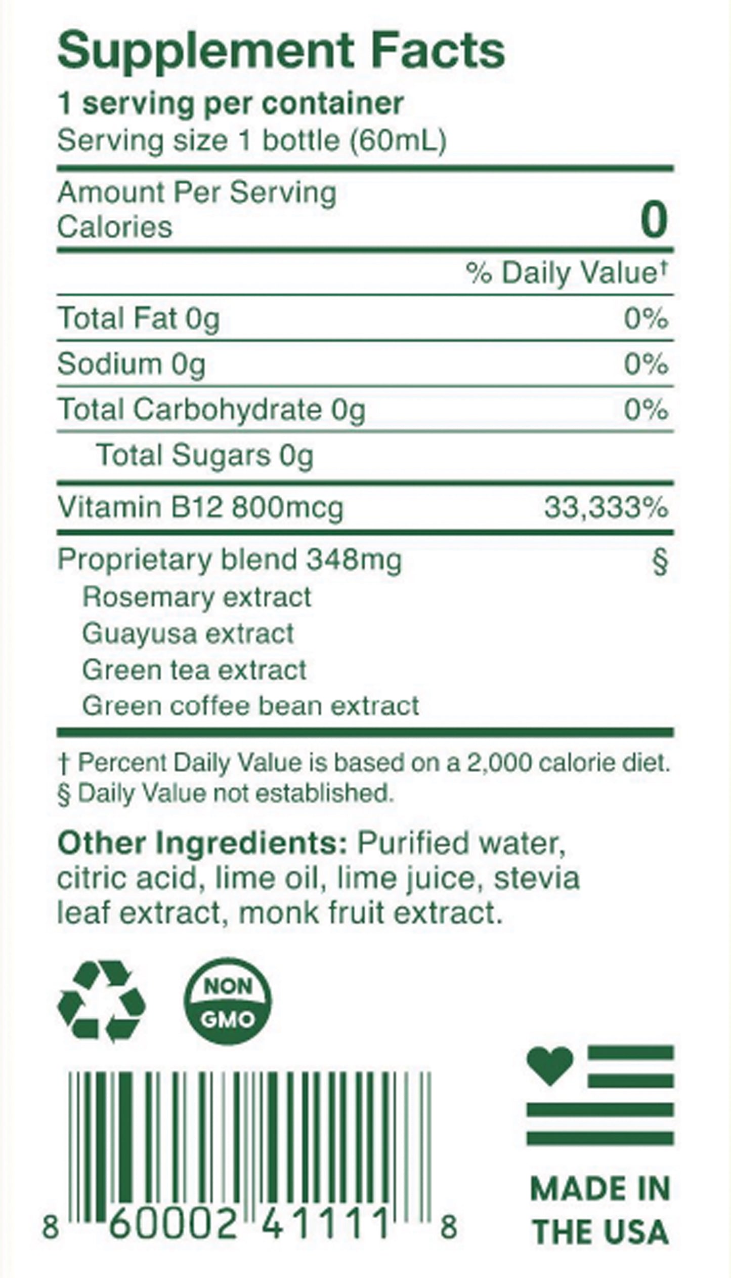 2oz Pure Memory Botanical Energy Shot Qty 6 – VARIETY PACK