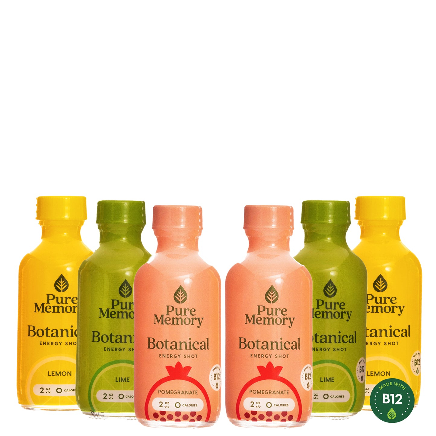 2oz Pure Memory Botanical Energy Shot Qty 6 – VARIETY PACK