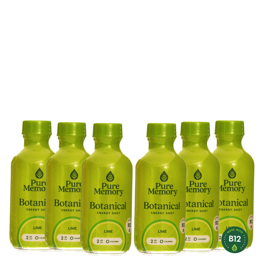 2oz Pure Memory Botanical Energy Shot Qty 6 - LIME