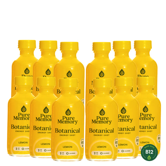 2oz Pure Memory Botanical Energy Shot Qty 12 - LEMON