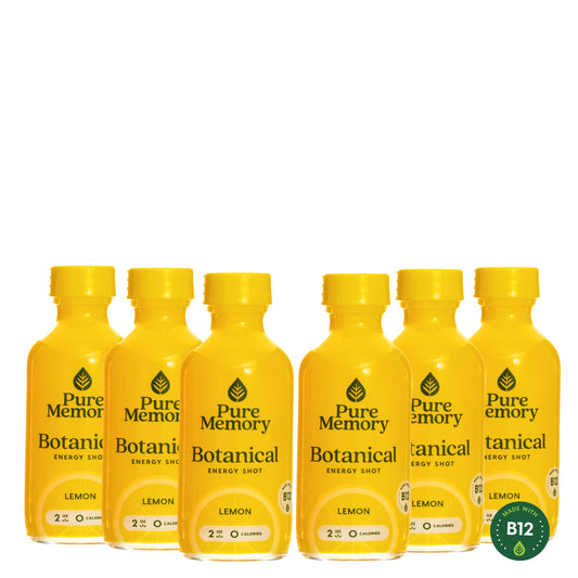 2oz Pure Memory Botanical Energy Shot Qty 6 - LEMON