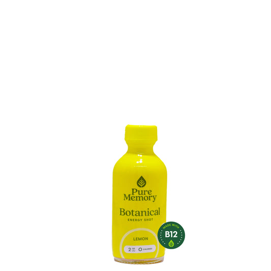 2oz Pure Memory Botanical Energy Shot Qty 6 - LEMON